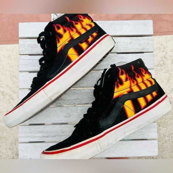 VANS X THRASHER SK8-HI PRO THRASHER BLACK MENS SIZE 10.5 - Picture 3 of 9